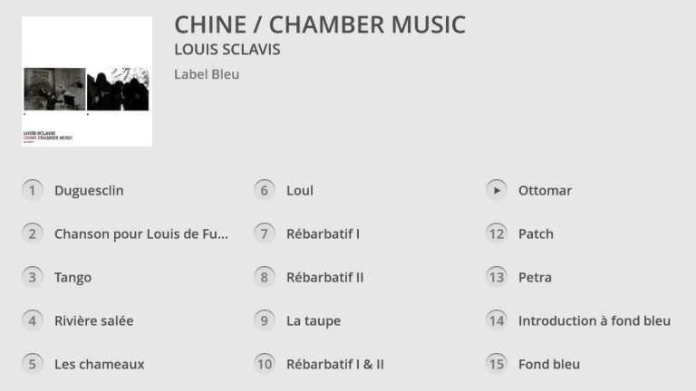 Louis Sclavis - Chine / Chamber Music